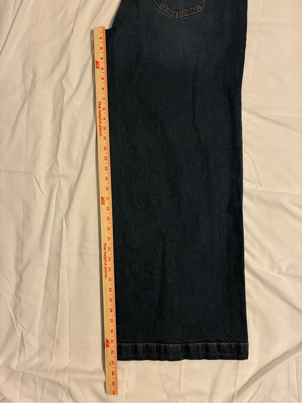 Good American Dark Blue Palazzo Flare Jeans - Picture 6 of 11
